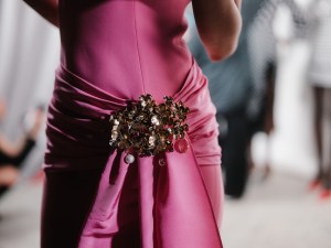Backstage at the Coach spring 2025 ready-to-wear show at New York Fashion Week.