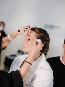 Backstage at the Coach spring 2025 ready-to-wear show at New York Fashion Week.