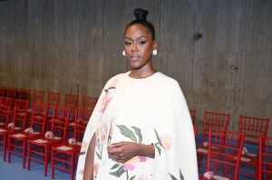 Moses Ingram at the Carolina Herrera Spring 2025 Ready-to-Wear show