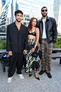 Charles Melton, Storm Reid and Jayson Tatum at the Coach Spring 2025 Ready-to-Wear show
