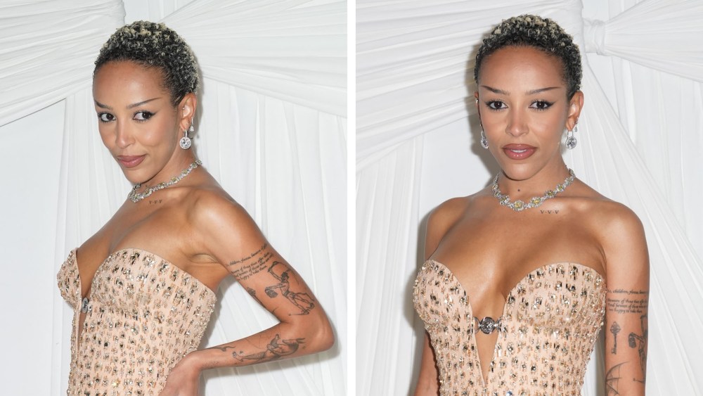 Doja Cat Sparkles in Embellished Versace Gown at Clooney Foundation Gala 2024