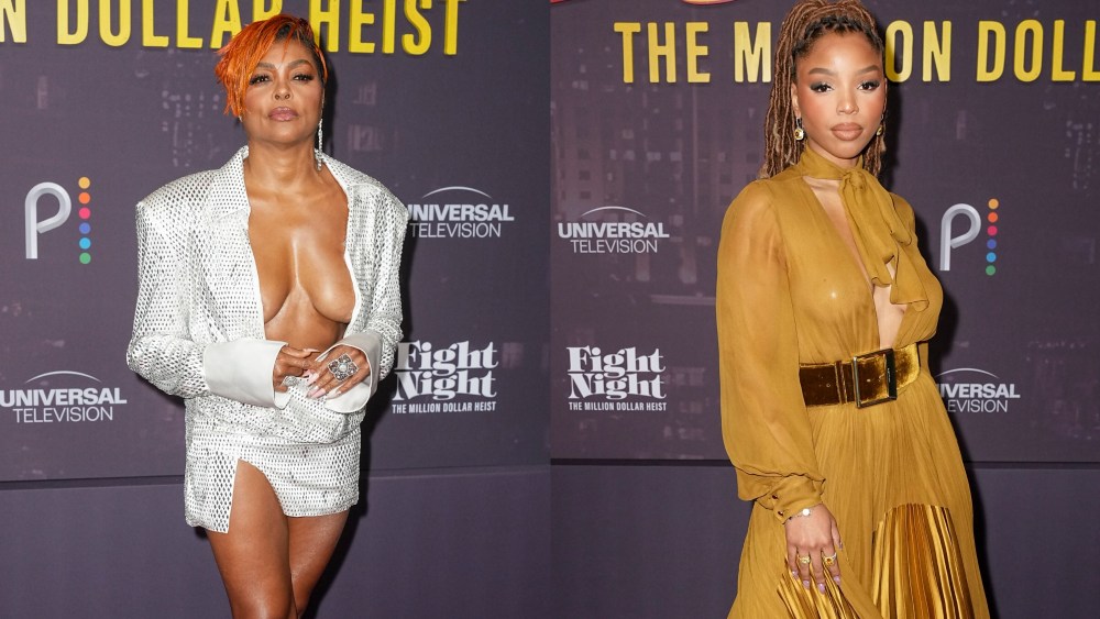 Taraji P. Henson, Retrofete, Aquazzura, Jacob & Co., Chloe Bailey, Sergion Hudson, Fight Night: The Million Dollar Heist, New York City, premiere