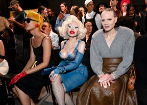 Amanda Lepour and Jordan Roth at Luar RTW Spring 2025 as part of New York Ready to Wear Fashion Week held at Rockefeller Plaza on September 10, 2024 in New York, New York.