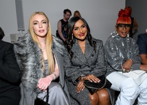 Lindsay Lohan, Mindy Kaling and Mary J. Blige at the Michael Kors Spring 2025 Ready-to-Wear show