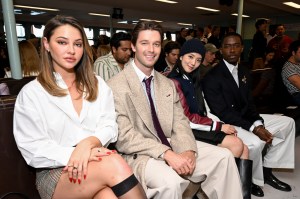 Madelyn Cline, Patrick Schwarzenegger, Jisoo and Damson Idris at the Tommy Hilfiger Spring 2025 Ready-to-Wear show.