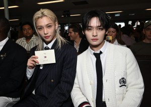 Felix and Lee Know at the Tommy Hilfiger Spring 2025 Ready-to-Wear show.