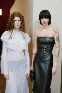 Backstage at Gabriela Hearst Spring 2025 Ready-to-Wear Collection at Paris Fashion Week