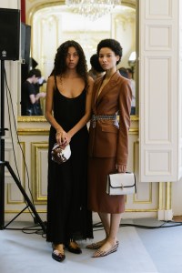 Backstage at Gabriela Hearst Spring 2025 Ready-to-Wear Collection at Paris Fashion Week