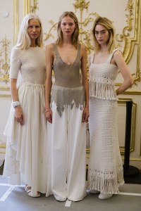 Backstage at Gabriela Hearst Spring 2025 Ready-to-Wear Collection at Paris Fashion Week