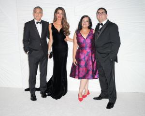 George Clooney, Amal Clooney, Naky Soto, Luis Carlos Díaz at The Albies, Clooney Foundation for Justice - Arrivals on September 26, 2024 in New York, New York.