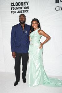 Dwyane Wade, Gabrielle Union at The Albies, Clooney Foundation for Justice - Arrivals on September 26, 2024 in New York, New York.