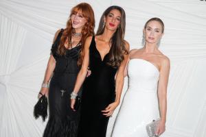 Charlotte Tilbury, Amal Clooney, Emily Blunt at The Albies, Clooney Foundation for Justice - Arrivals on September 26, 2024 in New York, New York.