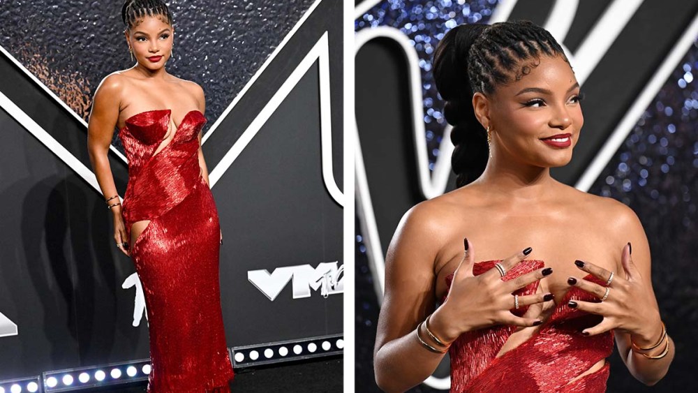 Halle Bailey, 2024 MTV VMAs, Sophie Couture, cutout dress