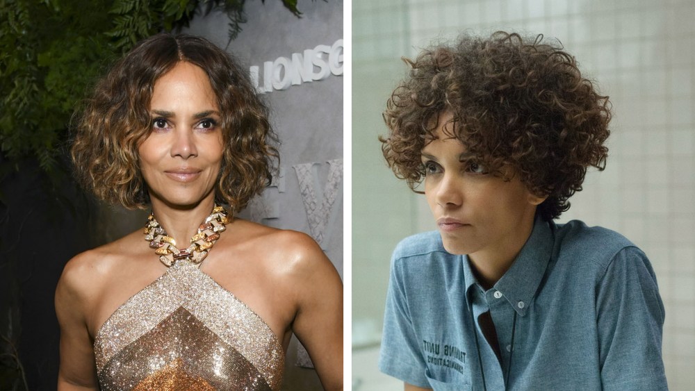 Halle Berry at the “Never Let Go” world premiere held at Regal Times Square on September 16, 2024 in New York City, wig in The Call