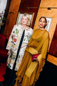 Martha Stewart and Tracee Ellis Ross at the Harper’s Bazaar Cocktail Party during New York Ready to Wear Fashion Week held at Le Veau d'Or on September 4, 2024 in New York, New York.
