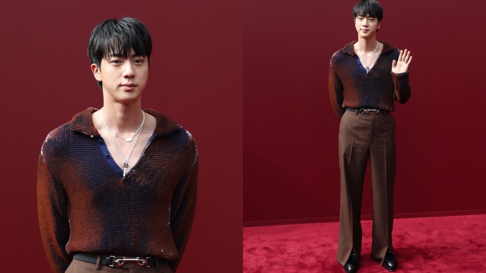 bts Jin attends the Gucci  Women's Spring Summer 2025 Fashion Show.