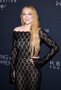 Lindsay Lohan at Kering’s 3rd Annual Caring For Women Dinner held at The Pool on September 9, 2024 in New York City.