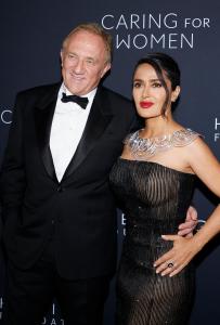 François-Henri Pinault and Salma Hayek at Kering’s 3rd Annual Caring For Women Dinner held at The Pool on September 9, 2024 in New York City.