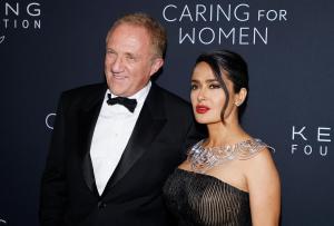 François-Henri Pinault and Salma Hayek at Kering’s 3rd Annual Caring For Women Dinner held at The Pool on September 9, 2024 in New York City.