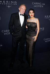 François-Henri Pinault and Salma Hayek at Kering’s 3rd Annual Caring For Women Dinner held at The Pool on September 9, 2024 in New York City.