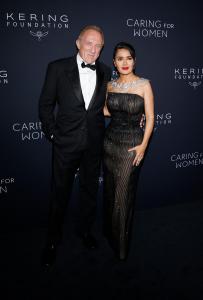 François-Henri Pinault and Salma Hayek at Kering’s 3rd Annual Caring For Women Dinner held at The Pool on September 9, 2024 in New York City.