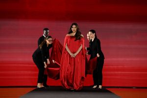 Aishwarya Rai Bachchan walks the runway during "Le Défilé L'Oréal Paris – Walk Your Worth" Womenswear Spring-Summer 2025 show as part of Paris Fashion Week on September 23, 2024 in Paris, France.
