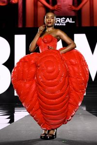 PARIS, FRANCE - SEPTEMBER 23: Temiloluwa Otedola walks the runway during "Le Défilé L'Oréal Paris – Walk Your Worth" Womenswear Spring-Summer 2025 show as part of Paris Fashion Week on September 23, 2024 in Paris, France. (Photo by Kristy Sparow/Getty Images for L'Oréal Paris)
