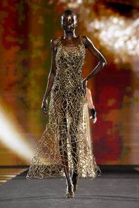 PARIS, FRANCE - SEPTEMBER 23: Alek Wek walks the runway during "Le Défilé L'Oréal Paris – Walk Your Worth" Womenswear Spring-Summer 2025 show as part of Paris Fashion Week on September 23, 2024 in Paris, France. (Photo by Kristy Sparow/Getty Images for L'Oréal Paris)