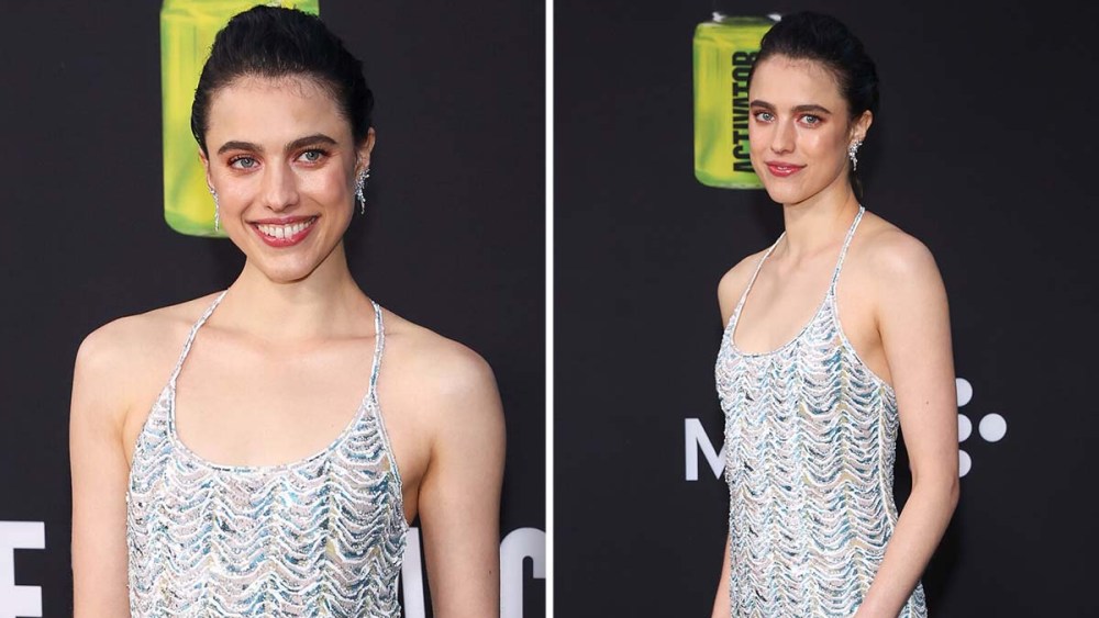 Margaret Qualley in Chanel haute couture, bow trend, sheer trend, lace, the substance, red carpet