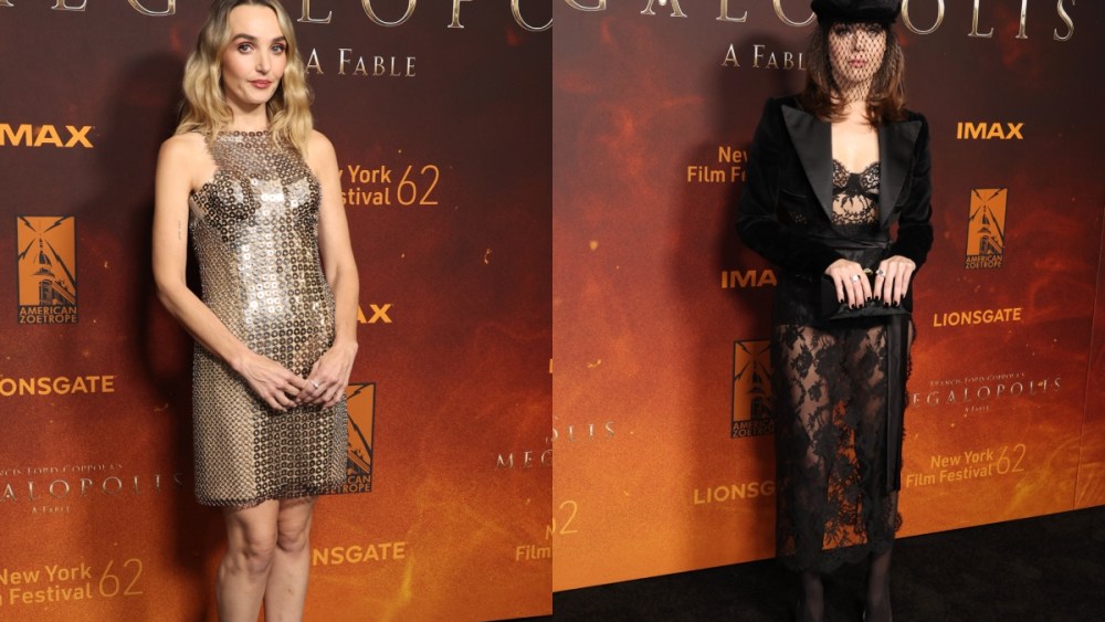 Chloe Fineman and Aubrey Plaza attends the "Megalopolis" premiere at AMC Lincoln Square Theater.