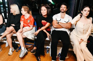 Alina Cho and Josh Rivera at Monse RTW Spring 2025 as part of New York Ready to Wear Fashion Week held at Genesis House on September 7, 2024 in New York, New York.