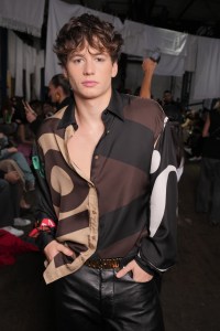 Bach Buqueen at Moschino Spring 2025 Ready to Wear Fashion Show at Milan Fashion Week