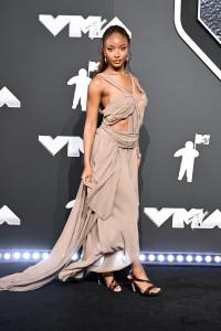 Ayra Starr at the 2024 MTV Video Music Awards held at UBS Arena on September 11, 2024 in in Elmont, New York.