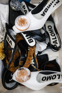 Backstage at the Palomo Spain spring 2025 ready-to-wear show at New York Fashion Week.