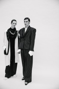 Backstage at the Palomo Spain spring 2025 ready-to-wear show at New York Fashion Week.