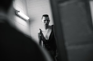 Backstage at the Palomo Spain spring 2025 ready-to-wear show at New York Fashion Week.