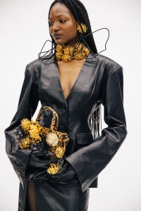 Backstage at the Palomo Spain spring 2025 ready-to-wear show at New York Fashion Week.