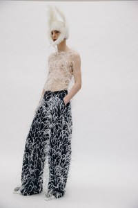 Backstage at the Palomo Spain spring 2025 ready-to-wear show at New York Fashion Week.