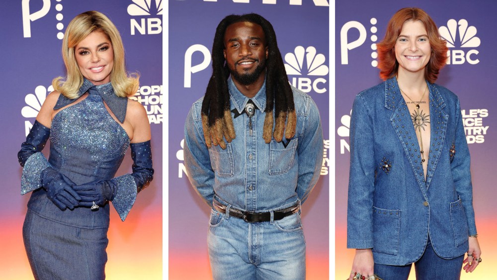 NASHVILLE, TENNESSEE - SEPTEMBER 26: Shaboozey attends the 2024 People's Choice Country Awards at The Grand Ole Opry on September 26, 2024 in Nashville, Tennessee. (Photo by Terry Wyatt/Getty Images), canadian tuxedos, denim on denim double denim fashion trends
