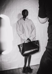 Backstage at the Proenza Schouler Spring 2025 ready-to-wear show at New York Fashion Week.