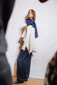 Backstage at the Proenza Schouler Spring 2025 ready-to-wear show at New York Fashion Week.
