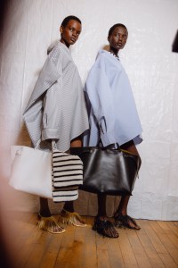 Backstage at the Proenza Schouler Spring 2025 ready-to-wear show at New York Fashion Week.