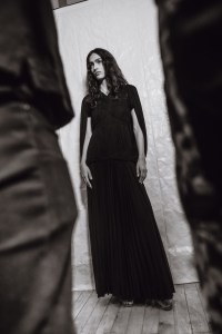 Backstage at the Proenza Schouler Spring 2025 ready-to-wear show at New York Fashion Week.