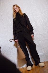 Backstage at the Proenza Schouler Spring 2025 ready-to-wear show at New York Fashion Week.