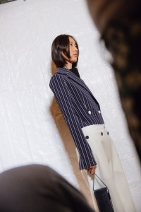 Backstage at the Proenza Schouler Spring 2025 ready-to-wear show at New York Fashion Week.