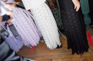 Backstage at the Proenza Schouler Spring 2025 ready-to-wear show at New York Fashion Week.