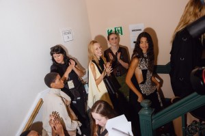 Backstage at the Proenza Schouler Spring 2025 ready-to-wear show at New York Fashion Week.