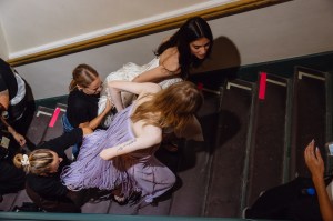 Backstage at the Proenza Schouler Spring 2025 ready-to-wear show at New York Fashion Week.