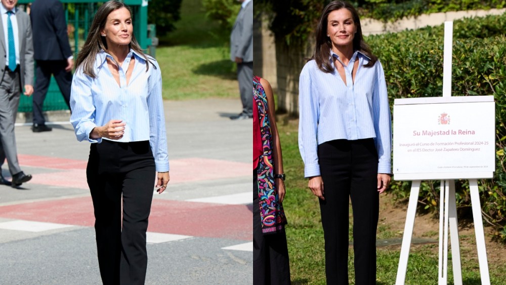 Queen Letizia of Spain attends the opening of the 2024/2025 Professional Courses at the Doctor José Zapatero Domínguez High School.