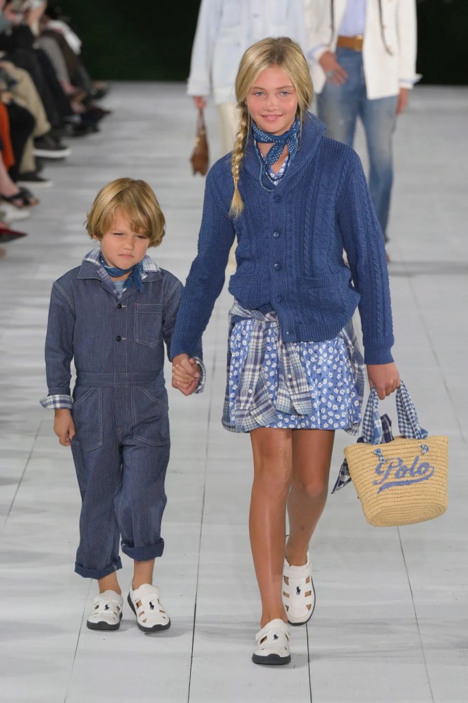 nyfw spring 2025 calvin klein fashion show model on runway